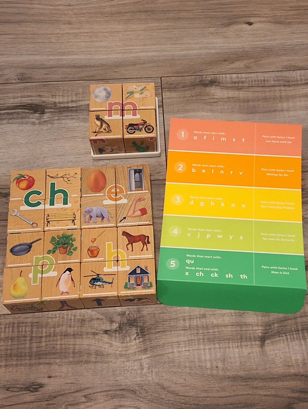 Lovevery Wooden Letter Sound Blocks Skill Tokens Fom Reading Skill Set Part 1